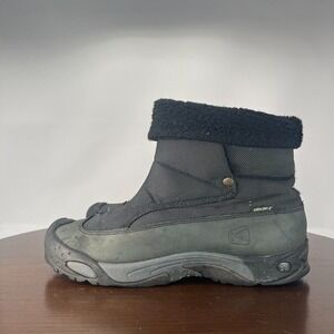 Keen Dry Hofn Boots Womens 9.5 Gray Black Leather Insulated Waterproof 5245-BKDS